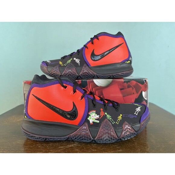 Nike Other - Nike Kyrie 4 "Day of the Dead" Basketball Shoes Men's Size 9 (10.5W) CI0278-800